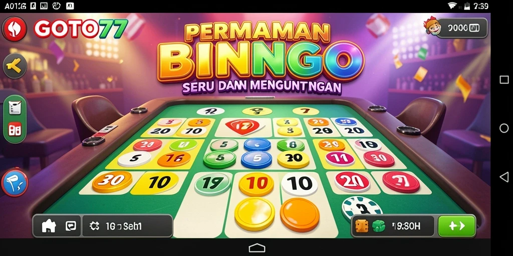 Screenshot gameplay Bingo GOTO77 yang seru dan interaktif.