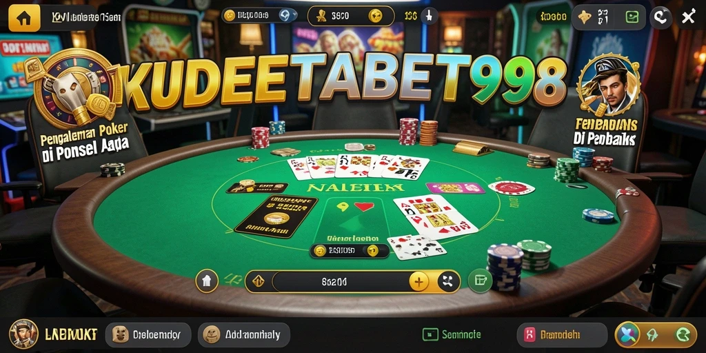Tampilan permainan poker yang seru di KUDETABET98.