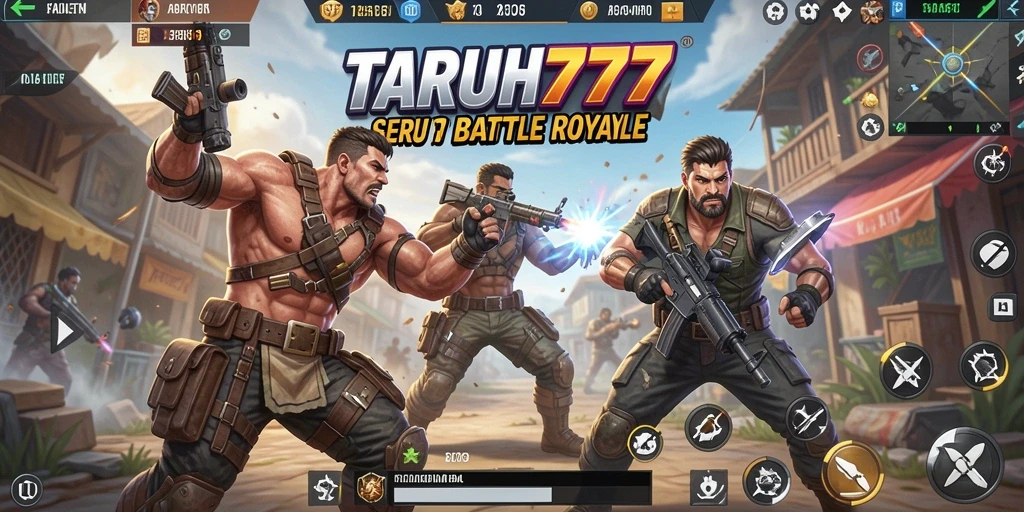 Gameplay seru TARUH777 dalam pertempuran Battle Royale.